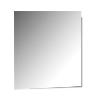 Miroir fixe anti-éclat avec cadre pvc chrome satiné