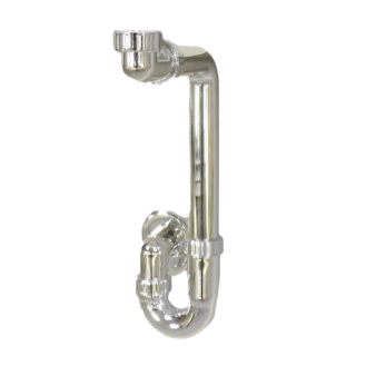 Siphon en abs chromé sans bond de vidage