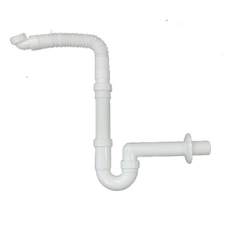 Tuyau d'évacuation flexible  mesure 1"1/4 avec siphon