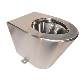 Wc au sol en acier inoxydable satin aisi304
