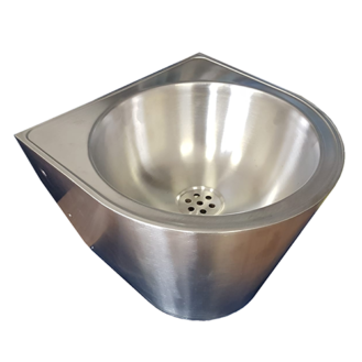 Lavabo rond en acier inoxydable aisi304 satin - complet avec support