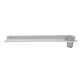 Étagère en aluminium avec verre