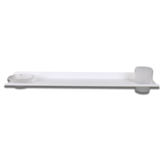 Étagère en aluminium avec verre et porte-savon