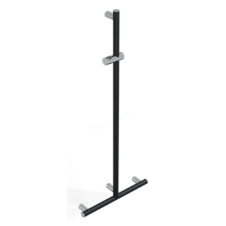Barre de douche en t avec support douchette et verticale libre position série mia color