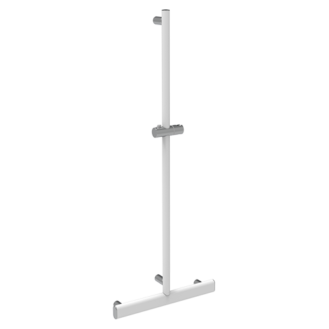 Poignée en t avec rail de douche série shade cm.50x120 blanc mat/chrome