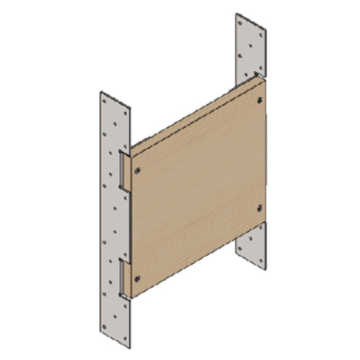 Plaque de renfort bois contreplaqué h30, entraxe 40