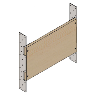Plaque de renfort bois contreplaqué h30, entraxe 60
