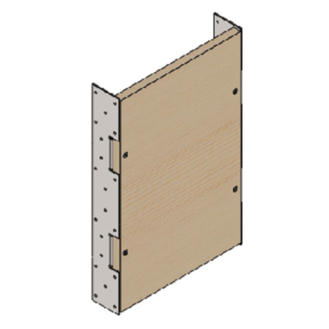 Plaque de renfort bois contreplaqué h50, entraxe 40