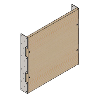 Plaque de renfort bois contreplaqué h50, entraxe 60