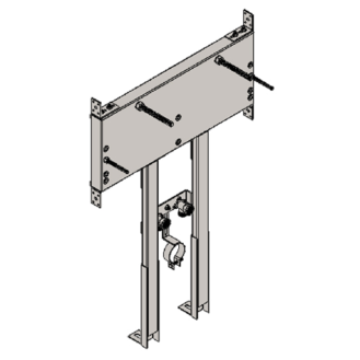 Support lavabo avec raccord pour paroi placoplâtre