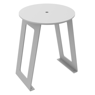 Tabouret en aluminium avec siège pehd