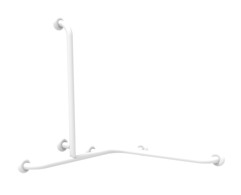 Barre d'angle avec montant vertical latéral universel