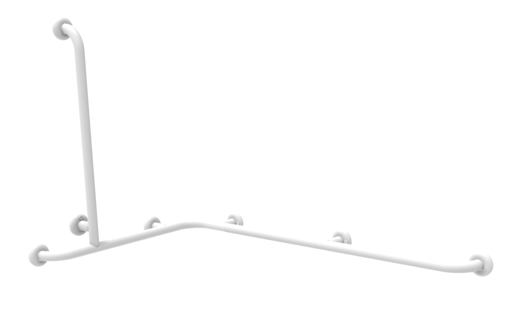 Barre d'angle avec montant vertical latéral universel